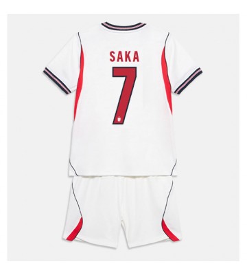 England Bukayo Saka #7 Replika Hemmatröja Barn VM 2026 Kortärmad (+ Korta byxor)